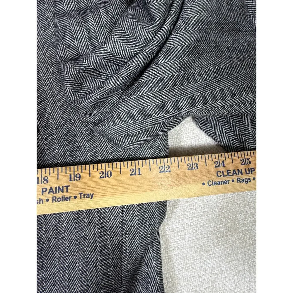 Botany 500 Mens 44L Gray 100% Lambswool 2 Button Herringbone Blazer Jacket Sport